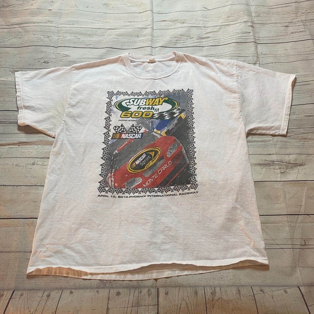 NASCAR 2010 Subway Fresh Fit 500 Phoenix Raceway Shirt Double Sided Men's 2XL‎